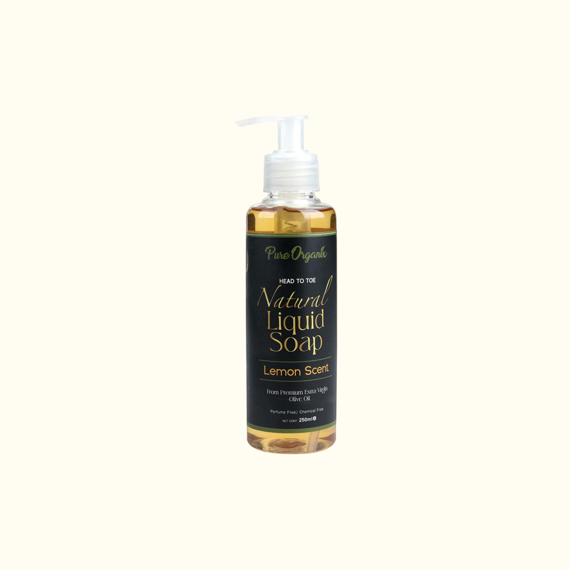 The Aromatically Rich Lemon Scented Natural Liquid Soap